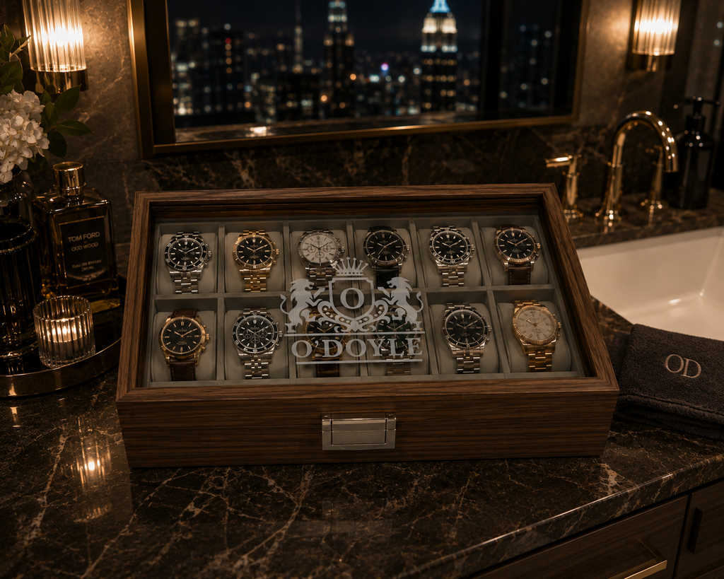 Personalized Wooden Watch Box for Men, Engraved Watch Case, Custom Watch Organizer, Anniversary Gift for Husband, Dad or Boyfriend