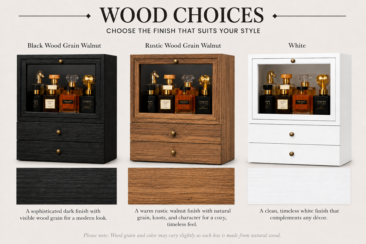 Personalized Cologne Organizer with Drawers, Engraved Men’s Fragrance Display Case, Watch Storage Box, Custom Gift for Him & Dad