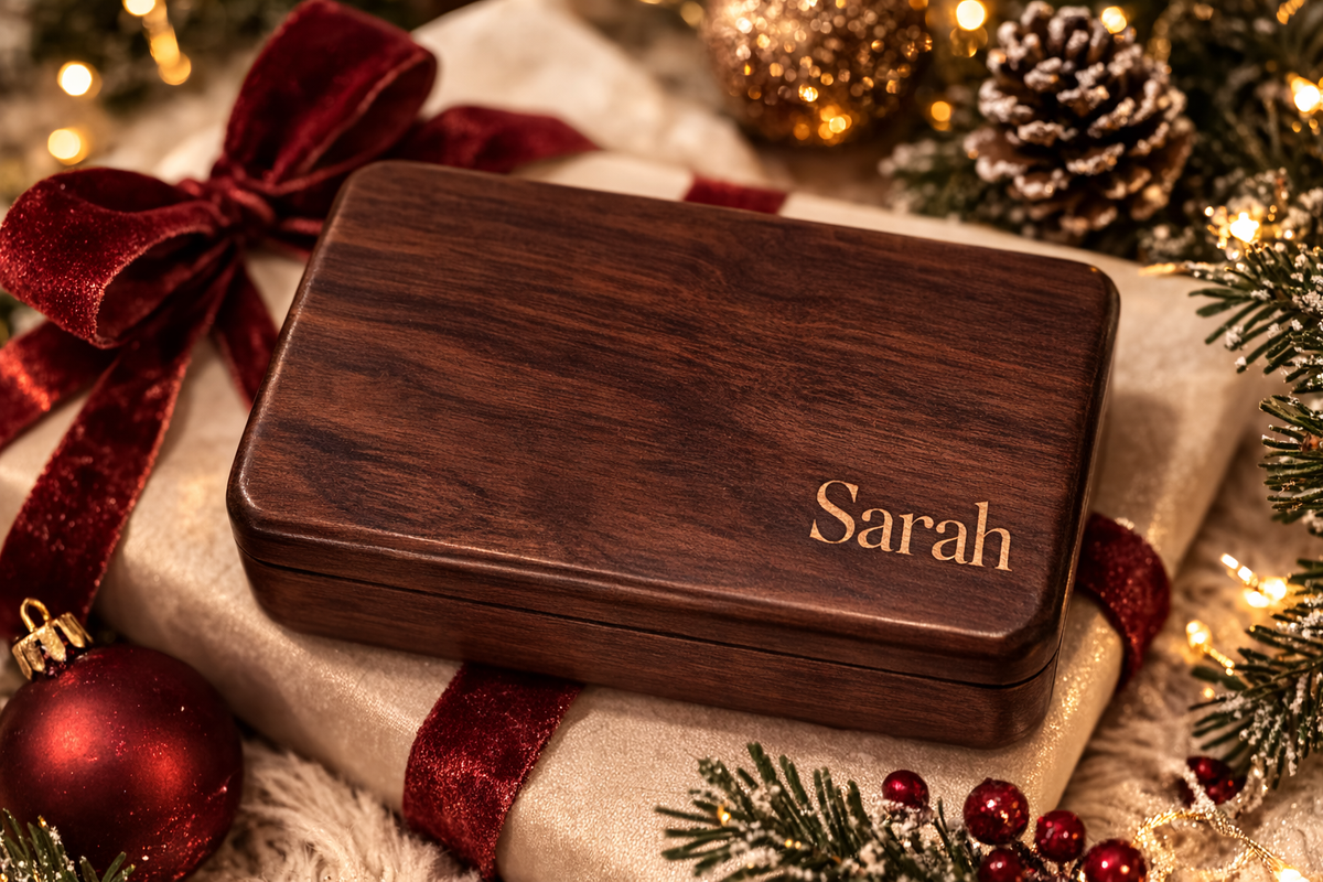 Personalized Wooden Jewelry Box with Custom Name or Monogram, Engraved Jewelry Organizer for Women, Wedding, Birthday & Mother’s Day Gift