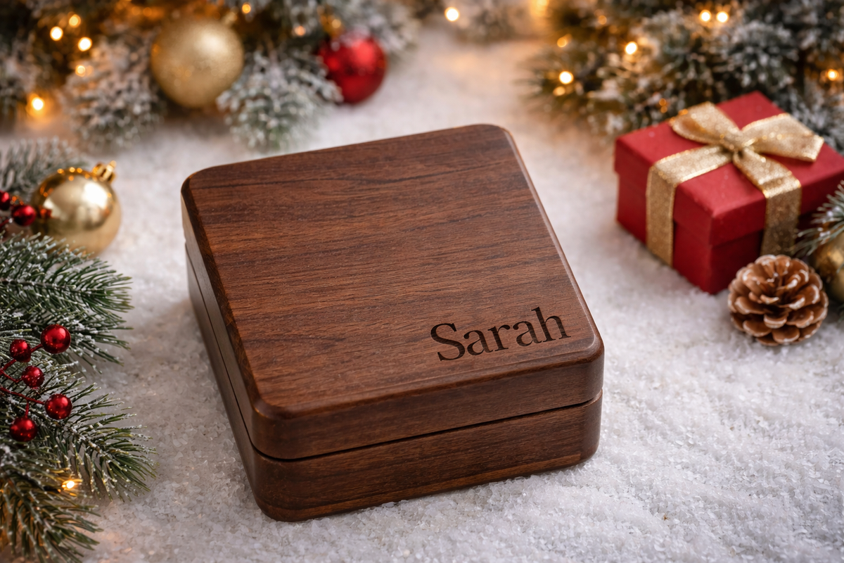 Personalized Wooden Jewelry Box, Custom Engraved Keepsake Box, Small Jewelry Organizer, Birthday Wedding Anniversary Gift for Her