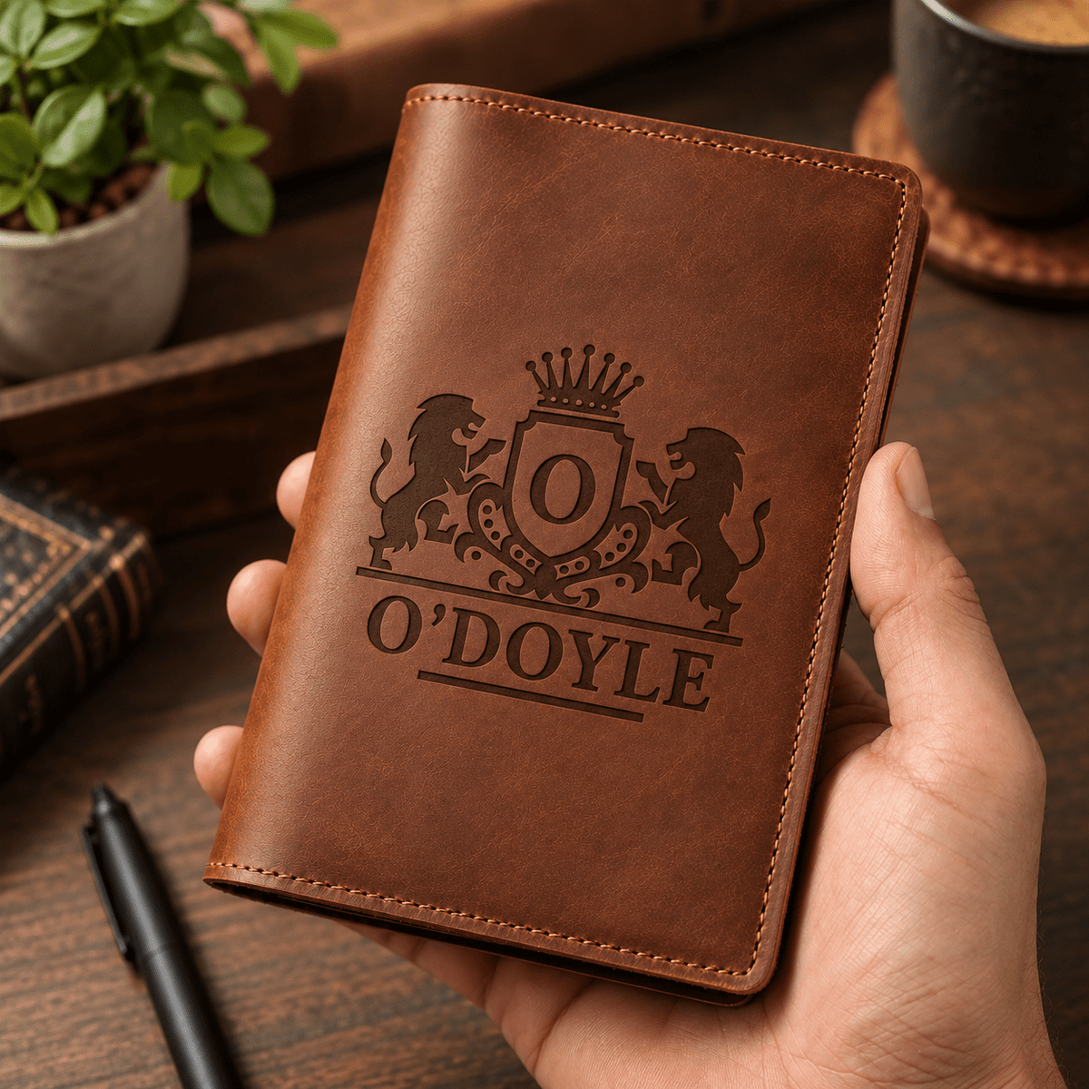 Personalized Leather Notebook Cover with Name, Custom Engraved Journal, Refillable Pocket Notebook, Gift for Him, Dad, Groomsmen