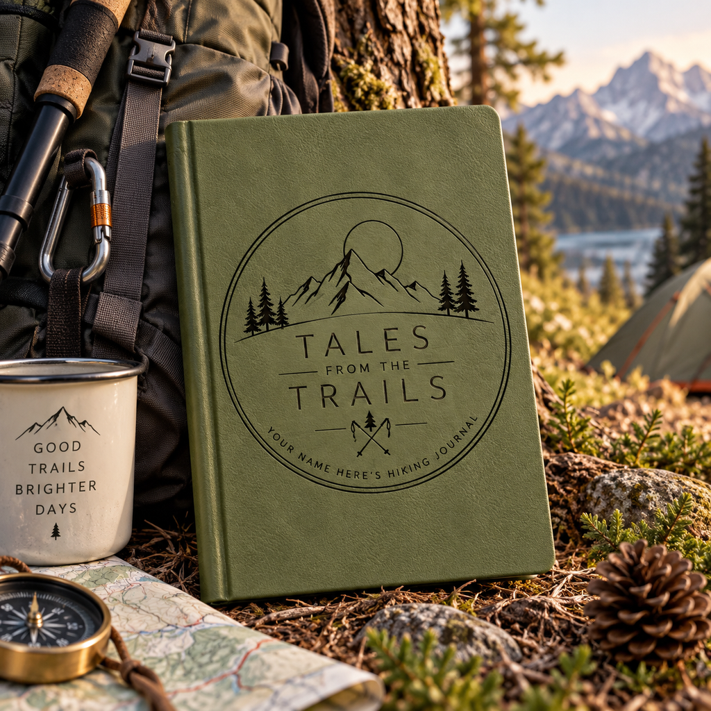 Personalized Hiking Journal – Custom Engraved Trail Notebook