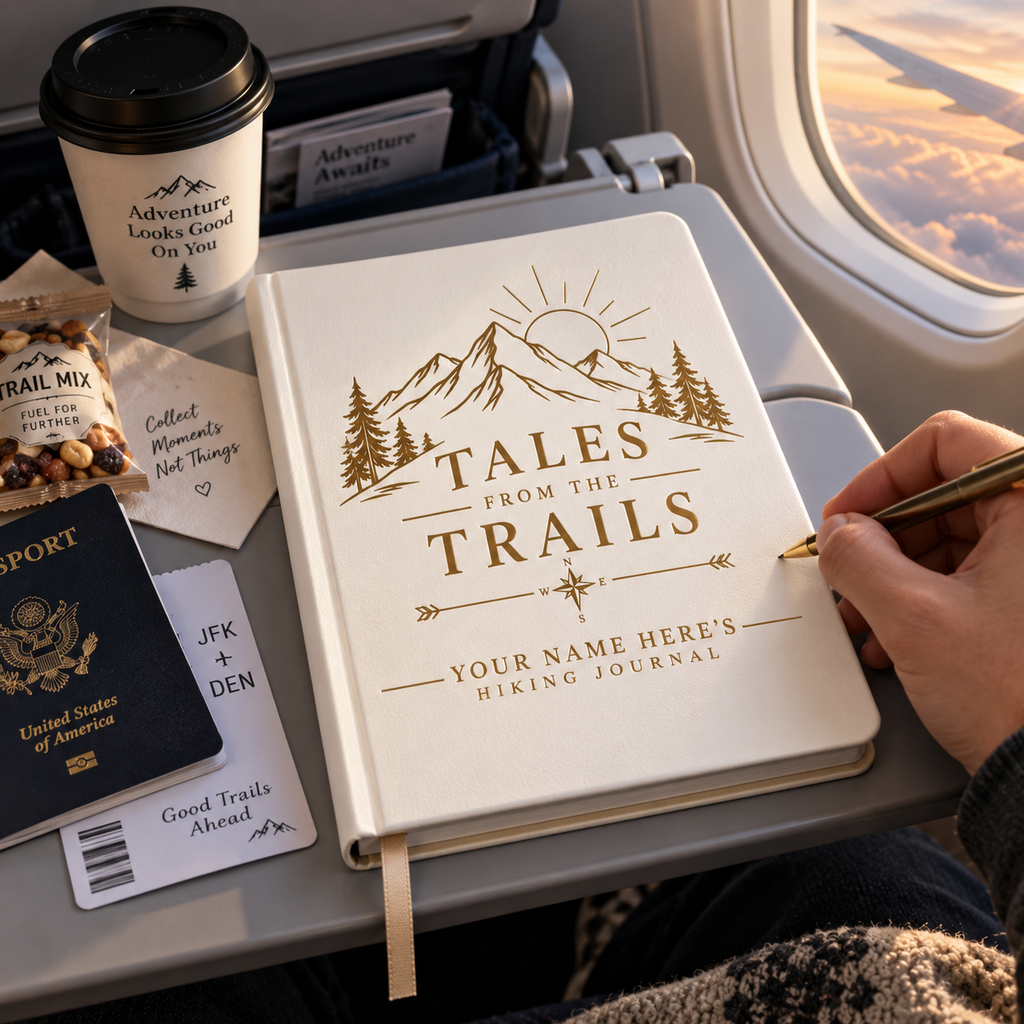 Personalized Hiking Journal – Custom Engraved Trail Notebook