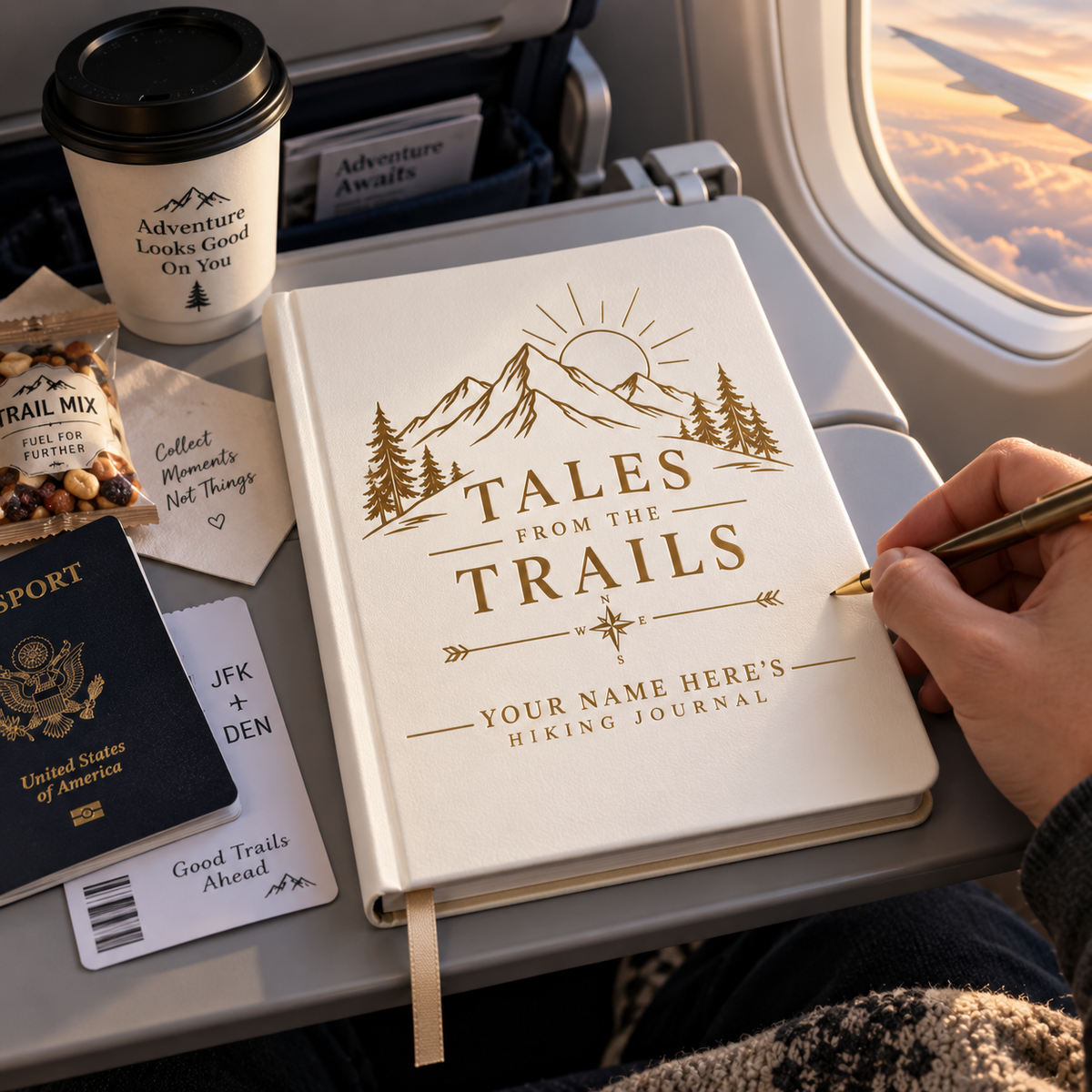 Personalized Hiking Journal – Custom Engraved Trail Notebook