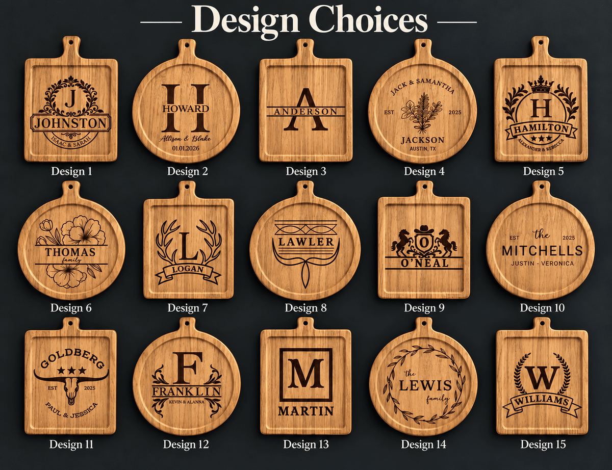 Personalized Zebrawood Cutting Board With Custom Engraving – Round Or Rectangle Serving Board Gift For Couples, Housewarming Or Weddings