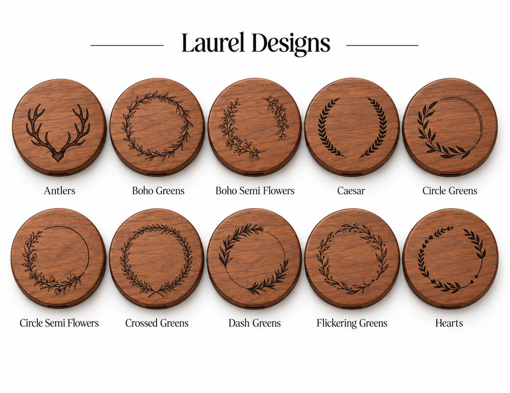Personalized Walnut Compact Mirror, Custom UV Printed Pocket Mirror, Bridesmaid Wedding Gift, Engraved Style Wood Makeup Mirror