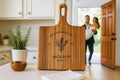Personalized Zebrawood Cutting Board With Custom Engraving – Round Or Rectangle Serving Board Gift For Couples, Housewarming Or Weddings