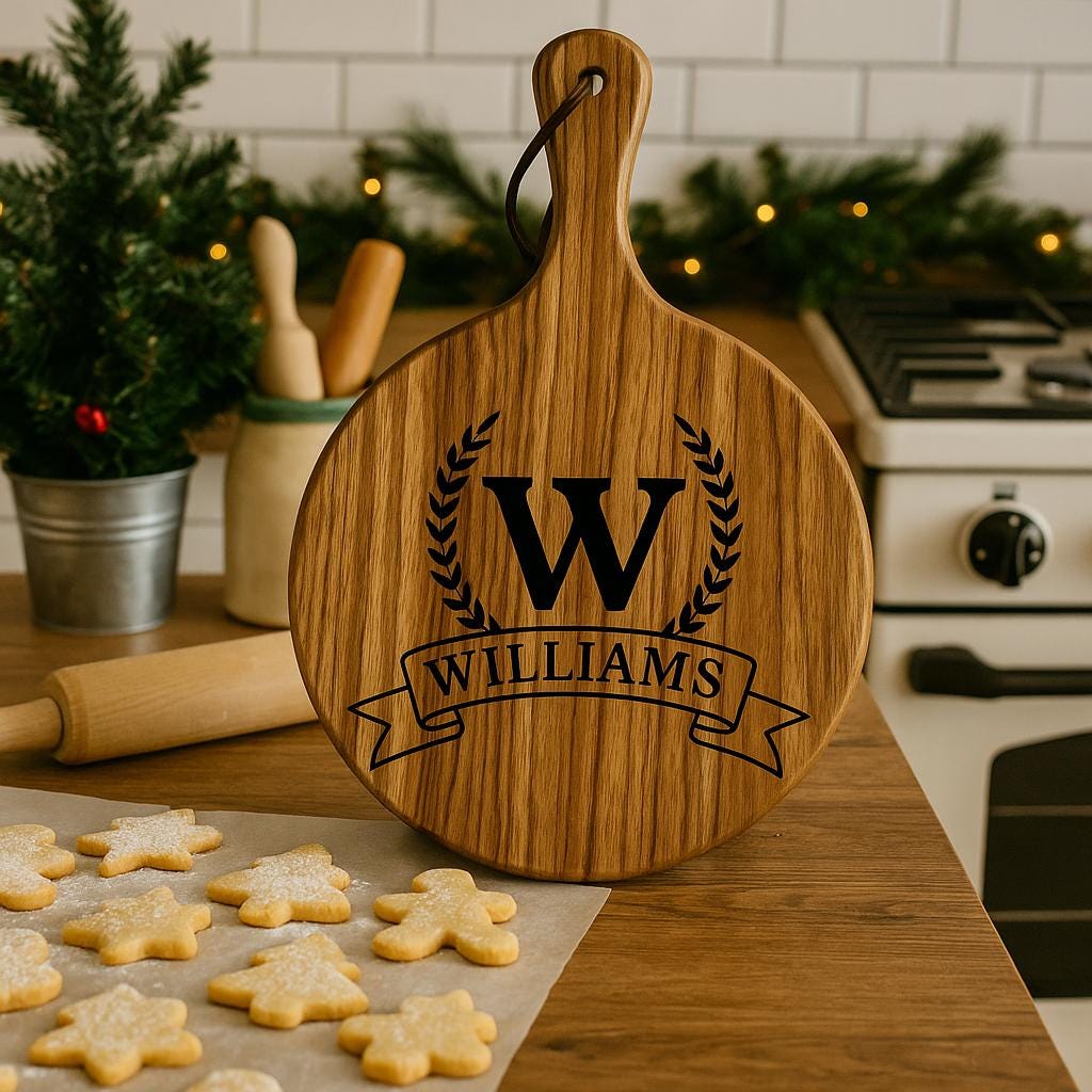 Personalized Zebrawood Cutting Board With Custom Engraving – Round Or Rectangle Serving Board Gift For Couples, Housewarming Or Weddings