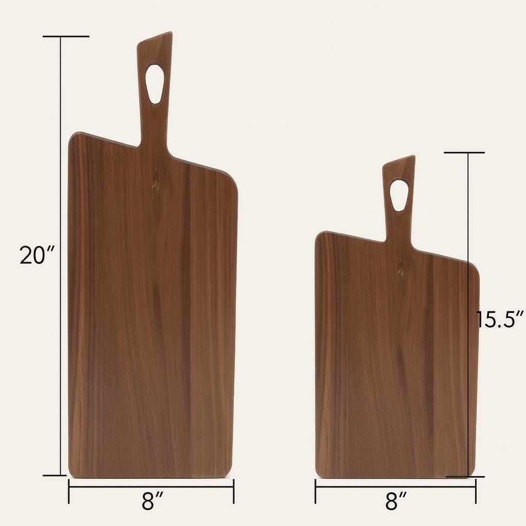 Personalized Black Walnut Cutting Board with Handle – Custom Engraved Charcuterie Gift for Wedding, Housewarming or Christmas