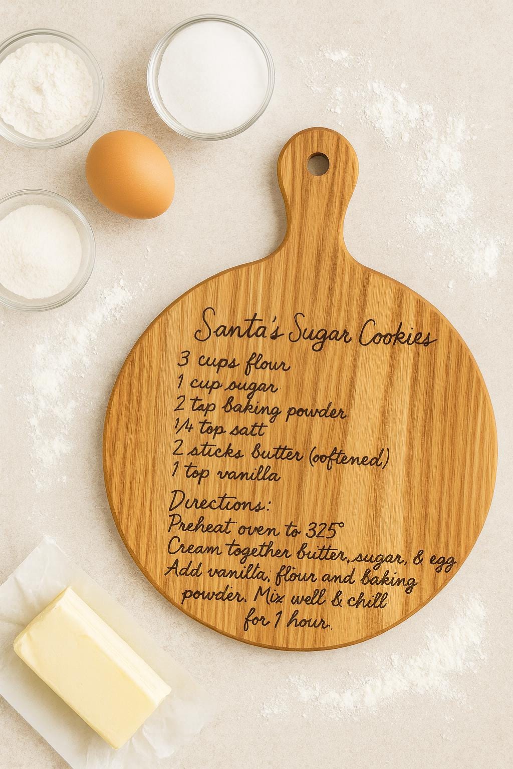 Custom Zebrawood Cutting Board with Handwritten Recipe Engraved – Memorial Gift, Heirloom Kitchen Keepsake, Personalized Gift