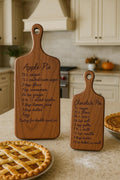 Custom Black Walnut Cutting Board with Handwritten Recipe Engraved – Memorial Gift, Heirloom Kitchen Keepsake, Personalized Gift